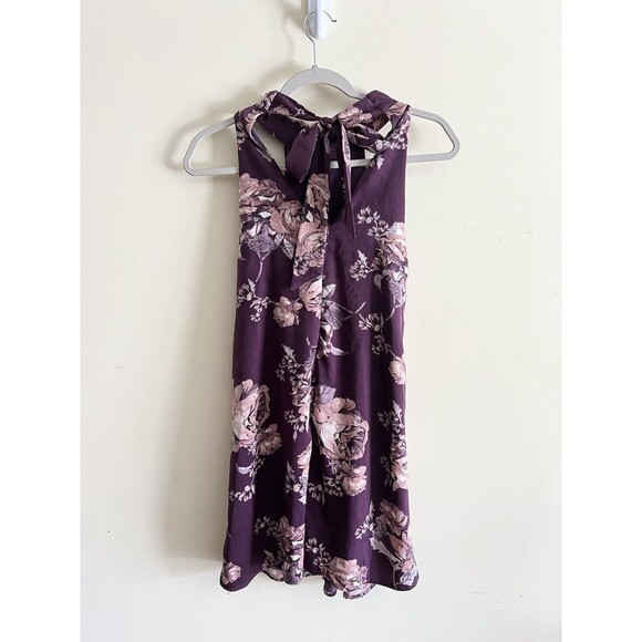 Lulu’s Darling Dearest Blush Purple Plum Floral Print Swing Dress Size XS NWT - Picture 5 of 5